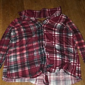 flannel maroon